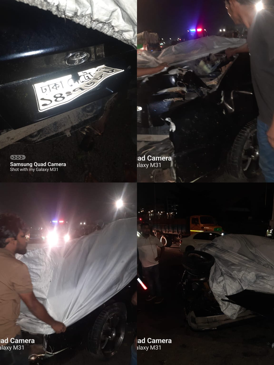 ​রাজধানীতে নিয়ন্ত্রণ হারিয়ে দুমড়ে-মুচড়ে গেল প্রাইভেট কার, অলৌকিকভাবে অক্ষত আরোহীরা