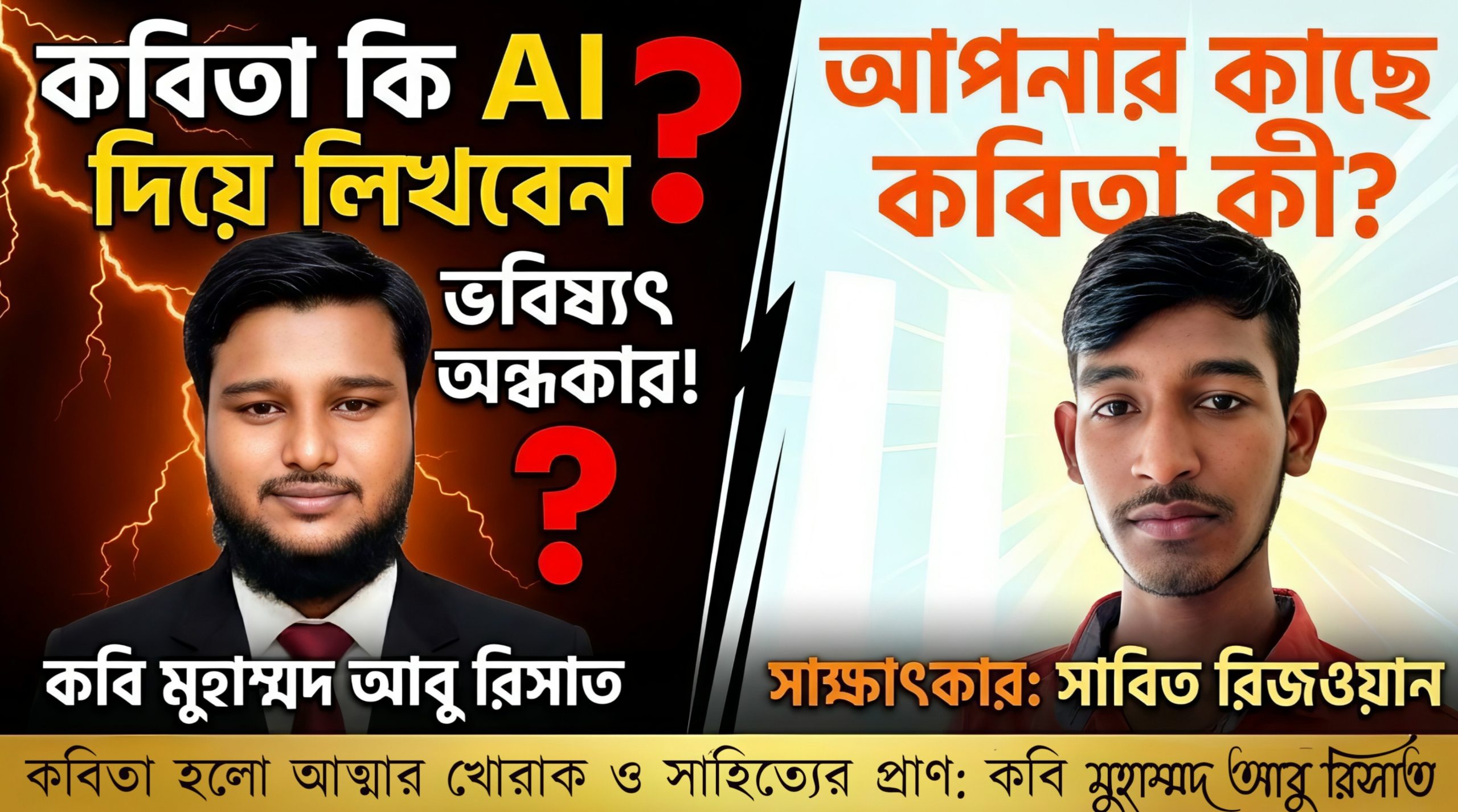 কবিতা হলো আত্মার খোরাক ও সাহিত্যের প্রাণ: কবি মুহাম্মদ আবু রিসাত